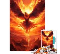 Puzzle de 1000 pièces Le Phénix Majestueux Qui renaît Un Jeu addictif pour cultiver la Patience Un Jeu éducatif Anti-Stress et Un Cadeau d'anniversaire captivant (38x26cm)