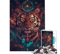 Puzzle de 1000 pièces Le rêve Cosmique du Tigre Niveau Difficile Chaque pièce est Unique Jeu éducatif (38x52cm)