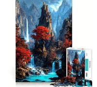 Puzzle de 1000 pièces Le Sanctuaire des Chutes Pourpres pour Adolescents renforce la mémoire, Offre Un Divertissement paisible et de qualité, et constitue Un (38x26cm)