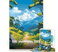 Puzzle de 1000 pièces Le Trek du Bonhomme de Neige », Bhoutan, Bordure soignée, Résolution de problèmes Amusante et Facile, Cadeau de Noël (50x75cm)