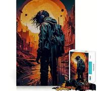 Puzzle de 1000 pièces Le Vagabond Post-Apocalyptique pour Adultes améliore la mémoire, soulage l’anxiété, décoration Murale aux Bords Nets (38x26cm)