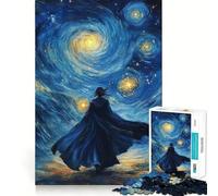 Puzzle de 1000 pièces Le Voyageur de la Nuit Étoilée pour Adolescents, Jeu de logique, Passe-Temps Calme, découpe précise, Cadeau Exquis 50x75cm