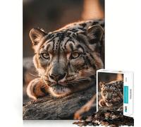 Puzzle de 1000 pièces Léopard des neiges pour Adolescents, Jeu de Puzzle Stimulant la réflexion, Jeu de Groupe, Art Assembler, Cadeau Classique (50x75cm)