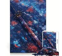 Puzzle de 1000 pièces L'Épée dans Le Fleuve Écarlate pour Adolescents Un Jeu de logique Stimulant pour se détendre et créer des Effets de lumière Idéal comme Cadeau d'anniversaire 38x26cm