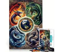 Puzzle de 1000 pièces « L'équilibre des éléments » Jeu d'équilibre,de logique et de réflexion,pour se détendre et Passer Un Bon Moment Cadeau Artistique idéal pour Noël (38x52cm)