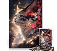 Puzzle de 1000 pièces Les facéties d'un Chat Tout Doux pour Adultes stimule la mémoire,se détend et s'évade Un Cadeau de qualité,idéal pour se Faire Plaisir (38x26cm)