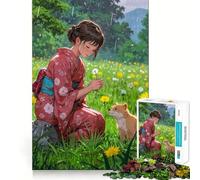 Puzzle de 1000 pièces Les Pissenlits pour Adolescents Jeu Intelligent et Relaxant, Assemblage de Motifs, liste de souhaits du Père Noël 38x52cm
