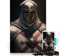 Puzzle de 1000 pièces Les puissants Chevaliers Templiers pour Adolescents Jeu Intelligent et Complice Découpe Lisse Liste de souhaits du Père Noël 38x26cm