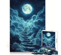Puzzle de 1000 pièces L'Escalier vers la Lune pour Adultes, Jouet Intelligent et Amusant à réaliser en intérieur, découpe Lisse, Cadeau du Père Noël 50x75cm