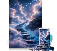 Puzzle de 1000 pièces L'Escalier vers Le Paradis pour Adultes, Jeu de logique Solide, Jeu de Groupe, Bords Nets, 38x26cm