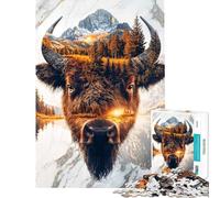 Puzzle de 1000 pièces l'esprit Sauvage de la Prairie pour Adultes Jeu de réflexion Amusant pour Toute la Famille pour Les Amis et la Famille (Taille 38x52cm)