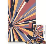 Puzzle de 1000 pièces Lever de Soleil Abstrait pour Adolescents Exercice Mental, détente, Assemblage, liste de souhaits du Père Noël 50x75cm