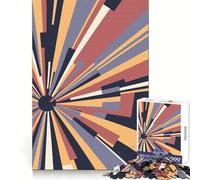 Puzzle de 1000 pièces Lever de Soleil Abstrait pour Adultes et Adolescents, idéal pour développer la mémoire et se détendre, Cadeau de Noël 38x52cm