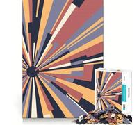 Puzzle de 1000 pièces Lever de Soleil Abstrait pour Adultes et Adolescents, idéal pour développer la mémoire et se détendre, Cadeau de Noël 38x52cm