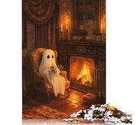 Puzzle de 1000 pièces « L'Heure du Thé Fantôme » - Puzzle Unique et créatif pour Adultes et Toute la Famille - Jeu Stimulant - 38 x 26 cm