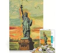 Puzzle de 1000 pièces Liberty Edvard Munch Style Jouet à Monter soi-même défi Difficile avec des pièces de Formes aléatoires Parfaitement emboîtables 38x52cm