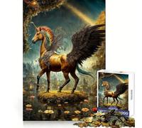 Puzzle de 1000 pièces Licorne ailée Art Fantastique Idéal pour Les Adolescents Exercice cognitif, détente et Loisirs Cadeau d'hiver Parfait (50x75cm)