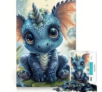 Puzzle de 1000 pièces Licorne Bébé Mignonne Découpe Précise Art Stimulant Le Cerveau Jeu Loisirs Amusant Décoration de Noël Cadeau (38x26cm)