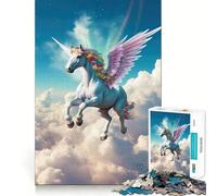Puzzle de 1000 pièces Licorne Cheval Fantaisie Jeu de Concentration Découpe Experte Artisanat Fascinant Passe-Temps captivant pour Les Moments de détente (38x26cm)