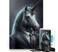 Puzzle de 1000 pièces Licorne Cheval Fantaisie pour Adolescents Stimulation mentale Activité de découpage de Haute précision et de Haute précision Pause mentale apaisante (38x26cm)