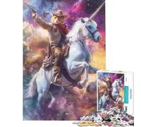 Puzzle de 1000 pièces Licorne féérique Chat Jouet addictif pour cultiver la Patience Jeu Relaxant Analyse et logique Cadeau Artistique (Dimensions 38x26cm)