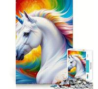 Puzzle de 1000 pièces Licorne Harmonie Céleste,Bords Lisses,Jeu créatif,Jouet,Moment de détente,Cadeau d'anniversaire Amusant (38x52cm)