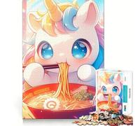 Puzzle de 1000 pièces Licorne Ramen Conte de Fées pour Adultes Jeu de Réflexion Assemblage Parfait sans Espaces Activité de Détente Mentale Apaisante (38x52cm)