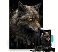 Puzzle de 1000 pièces L'Île Enchantée des Loups pour Adolescents Jeu de mémoire Amusant,Composants Robustes et faciles à Transporter (50x75cm)