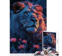 Puzzle de 1000 pièces Lion à Monter soi-même pour Adolescents Un pour s'amuser à la Maison et stimuler sa réflexion Dimensions 50x75 cm