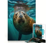 Puzzle de 1000 pièces Lion de mer pour Adolescents, Jeu Stimulant l'esprit, Loisir Calme, découpe précise, Cadeau saisonnier (50x75cm)