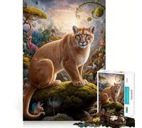 Puzzle de 1000 pièces Lion des Montagnes Mystique pour Adolescents Un Cadeau touchant pour développer sa mémoire et se détendre (50x75cm)