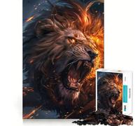 Puzzle de 1000 pièces Lion Rugissant des enfers pour Adolescents stimule la mémoire, Calme et apaisant, Un (50x75cm)