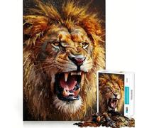 Puzzle de 1000 pièces Lion Rugissant pour Adolescents stimule la mémoire, se détend en Douceur, découpe de qualité supérieure, Surprise d'anniversaire (38x26cm)