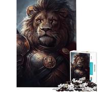 Puzzle de 1000 pièces Lion samouraï héroïque Activités Amusantes à la Maison découpe de précision Jouet Anti-Stress adapté aux Personnes de 14 Ans et Plus (38x26cm)