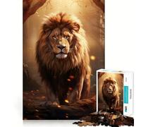 Puzzle de 1000 pièces Lion Sauvage Puissant pour Adultes et Adolescents, Jeu de Réflexion, Découpe Précise, Cadeau de Noël 38x26cm