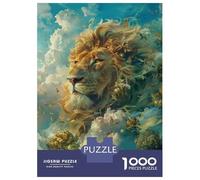 Puzzle De 1000 Pièces Lion Wall Art Print-2 Puzzle pour Adolescents Course De Vitesse Manuelle Liste De Souhaits avec Le Père Noël Jouets Jeux Éducatifs 38x26cm/1000pcs