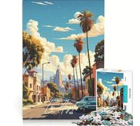 Puzzle de 1000 pièces Los Angeles États-Unis Jeu Impossible Découpe de précision avec des pièces de Formes aléatoires Parfaitement emboîtables 38x52cm