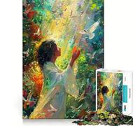 Puzzle de 1000 pièces Louez Le Seigneur représentant des Adolescents Décoration Murale 38x52cm Design Lumineux et Relaxant Idéal pour la mémoire et la détente