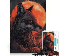 Puzzle de 1000 pièces Loup,Animal coloré,pour Adultes Jeu de mémoire et de Concentration,sans Espace,Format Compact,idéal pour des Moments de Jeu en Famille (50x75cm)