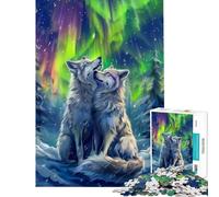 Puzzle de 1000 pièces « Loup des neiges et Romance » pour Adolescents idéal pour Un Anniversaire ou Noël Activités familiales et Jeux Amusants à partir de 14 Ans (38x52cm)