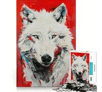 Puzzle de 1000 pièces Loup des neiges pour Adolescents, Jeu de logique mentale, Silencieux et précis, idéal pour Les vœux du Père Noël (50x75cm)