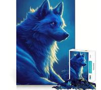 Puzzle de 1000 pièces Loup d'hiver pour Adultes,Jeu de réflexion et d'exercice,Assemblage Parfait,activité de Partage et de complicité pour Les Proches (38x26cm)
