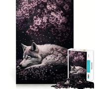 Puzzle de 1000 pièces Loup endormi pour Adolescents, Jeu de réflexion, Jouet Anti-Stress, découpe soignée, Cadeau Artistique 38x52cm
