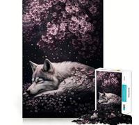 Puzzle de 1000 pièces Loup endormi pour Adultes, Jeu de logique, Jeu d'intérieur, découpe de précision, Cadeau précieux 38x26cm