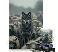 Puzzle de 1000 pièces Loup et Mouton Chasseur pour Adolescents, activité de Loisirs et d'exercice Intelligent, Assemblage sans Couture, Cadeau d'anniversaire (50x75cm)