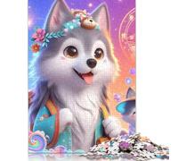 Puzzle de 1000 pièces - Loup Mignon - Puzzle en Carton pour Adultes - Jeu éducatif - 38 x 26 cm