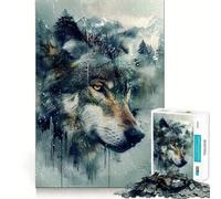 Puzzle de 1000 pièces Loup Mystique dans la Nature Sauvage pour Adolescents, Think Toy, Objet de Collection aux Lignes épurées et apaisantes (38x52cm)
