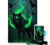 Puzzle de 1000 pièces Loup Mystique et Animal énergétique pour Adolescents Un Jeu intellectuel Stimulant, Un Moment de Partage et de qualité, Un Cadeau mémorable (50x75cm)