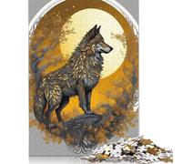 Puzzle de 1000 pièces Loup pour adultes et adolescents, hommes et femmes (75 x 50 cm)