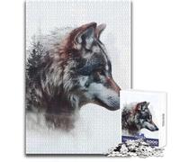 Puzzle de 1000 pièces Loup rôdeur Silencieux pour Adolescents, Jeu éducatif de logique et de réflexion, pour Toutes Les Occasions, Dimensions 38x26cm